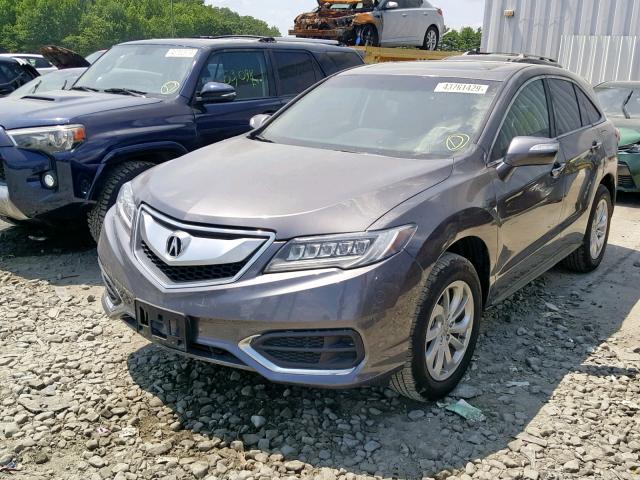 5J8TB4H57JL013117 - 2018 ACURA RDX TECHNO GRAY photo 2