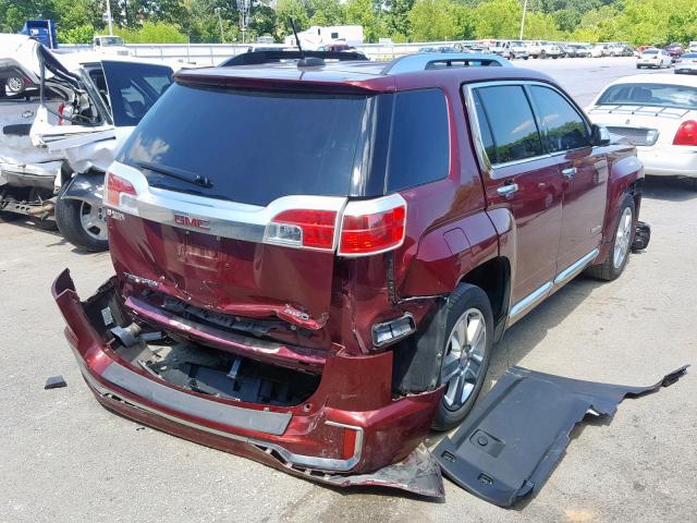 2GKFLVEK9G6309268 - 2016 GMC TERRAIN DE BURGUNDY photo 4