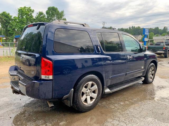 5N1AA08B56N741310 - 2006 NISSAN ARMADA SE BLUE photo 4