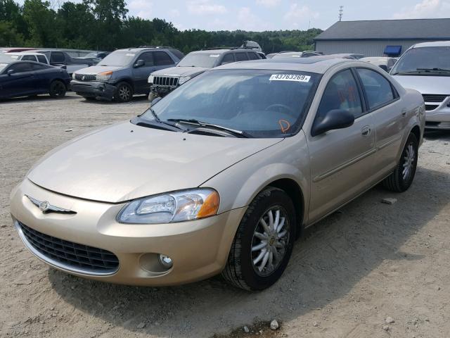 1C3EL56U91N532909 - 2001 CHRYSLER SEBRING LX GOLD photo 2