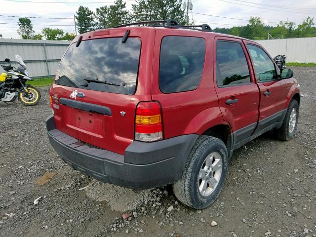 1FMYU93196KC72068 - 2006 FORD ESCAPE XLT RED photo 4