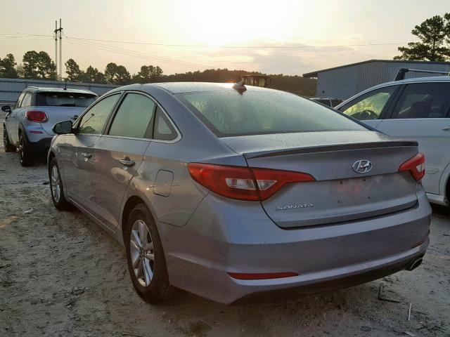 5NPE24AF9HH548765 - 2017 HYUNDAI SONATA SE SILVER photo 3