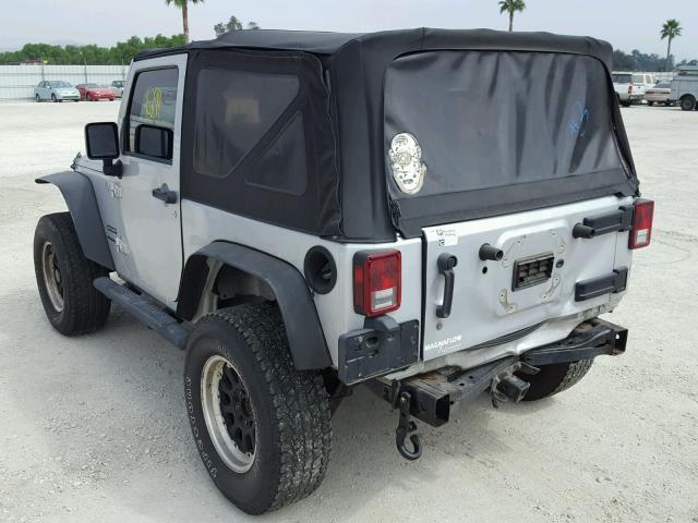 1J4AA2D13BL504876 - 2011 JEEP WRANGLER S SILVER photo 3