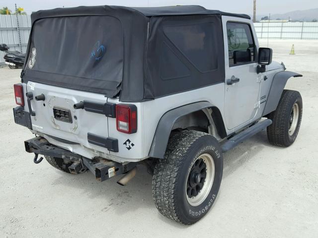 1J4AA2D13BL504876 - 2011 JEEP WRANGLER S SILVER photo 4