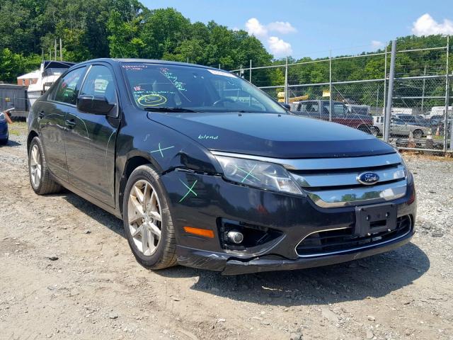 3FAHP0CG8CR306753 - 2012 FORD FUSION SEL BLACK photo 1