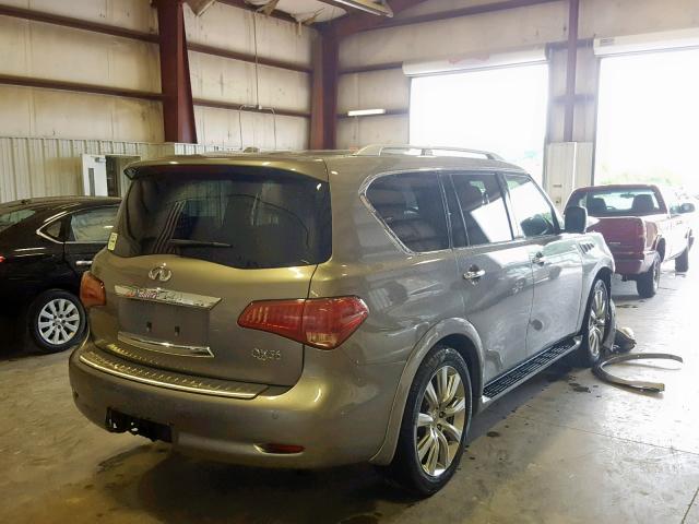 JN8AZ2NE6C9017173 - 2012 INFINITI QX56 SILVER photo 4