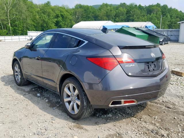 2HNYB1H41AH503828 - 2010 ACURA ZDX TECHNO GRAY photo 3