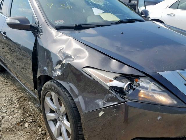 2HNYB1H41AH503828 - 2010 ACURA ZDX TECHNO GRAY photo 9