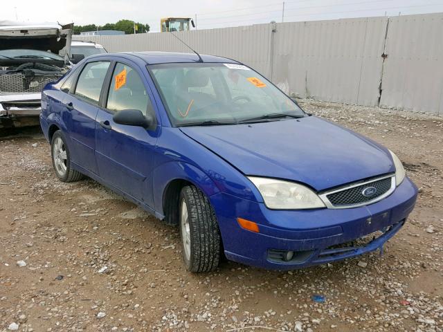 1FAHP34N26W232777 - 2006 FORD FOCUS ZX4 BLUE photo 1