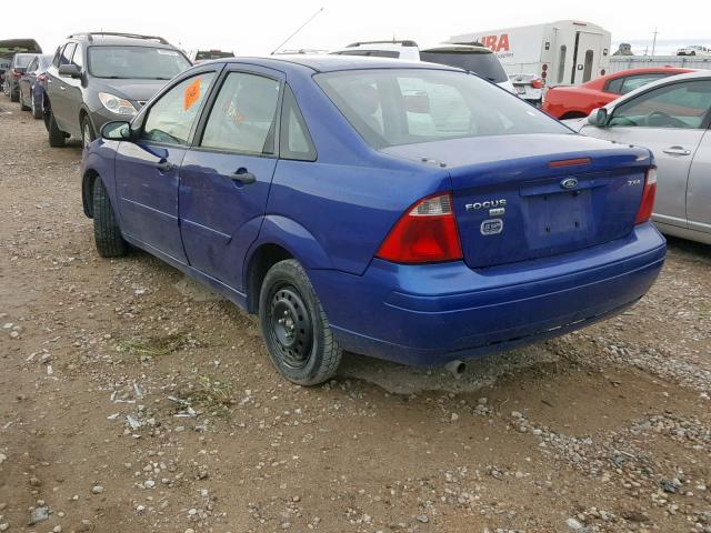 1FAHP34N26W232777 - 2006 FORD FOCUS ZX4 BLUE photo 3