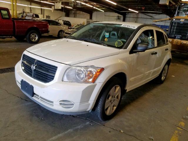 1B3HB48B57D576567 - 2007 DODGE CALIBER SX WHITE photo 2