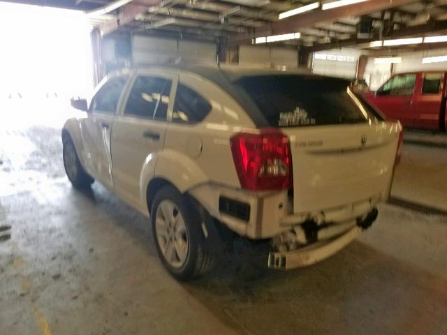 1B3HB48B57D576567 - 2007 DODGE CALIBER SX WHITE photo 3