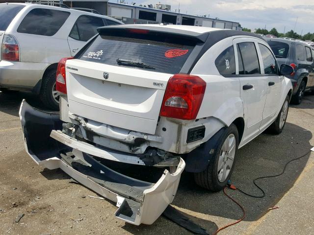 1B3HB48B57D576567 - 2007 DODGE CALIBER SX WHITE photo 4