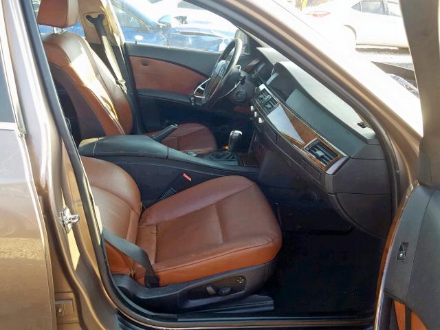 WBANE53597CW68798 - 2007 BMW 525 I BROWN photo 5