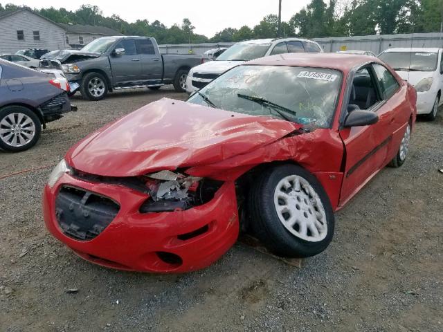 4C3AU42N5WE019098 - 1998 CHRYSLER SEBRING LX RED photo 2