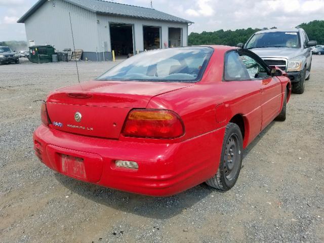 4C3AU42N5WE019098 - 1998 CHRYSLER SEBRING LX RED photo 4