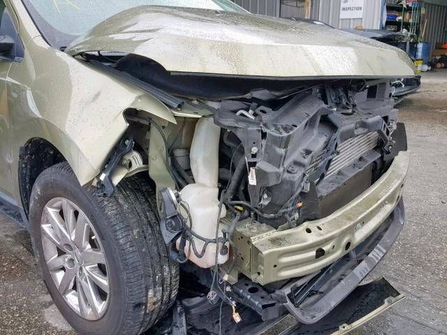 2FMDK3J95DBA06189 - 2013 FORD EDGE SEL GREEN photo 9