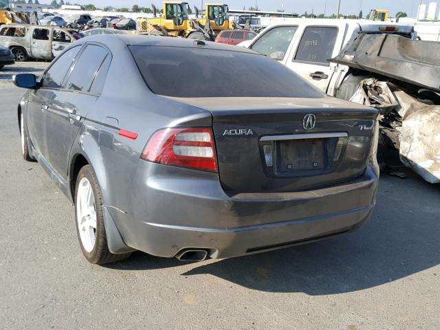 19UUA66268A016284 - 2008 ACURA TL GRAY photo 3