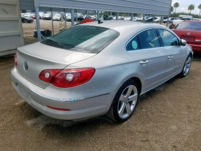 WVWHN7AN3BE703430 - 2011 VOLKSWAGEN CC LUXURY SILVER photo 4