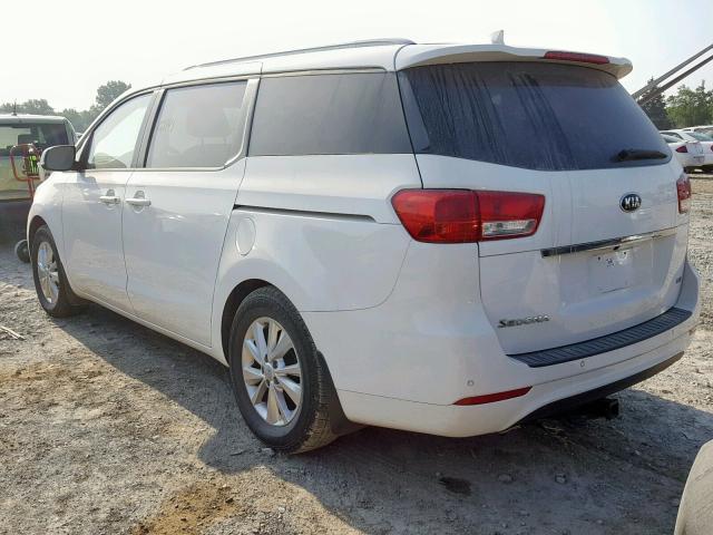 KNDMB5C10G6108199 - 2016 KIA SEDONA LX WHITE photo 3