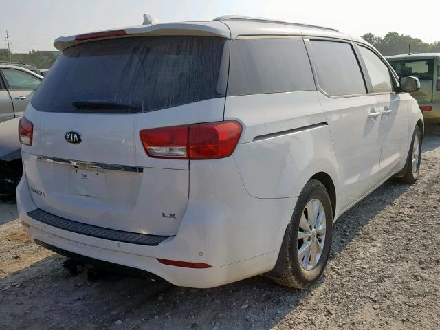 KNDMB5C10G6108199 - 2016 KIA SEDONA LX WHITE photo 4