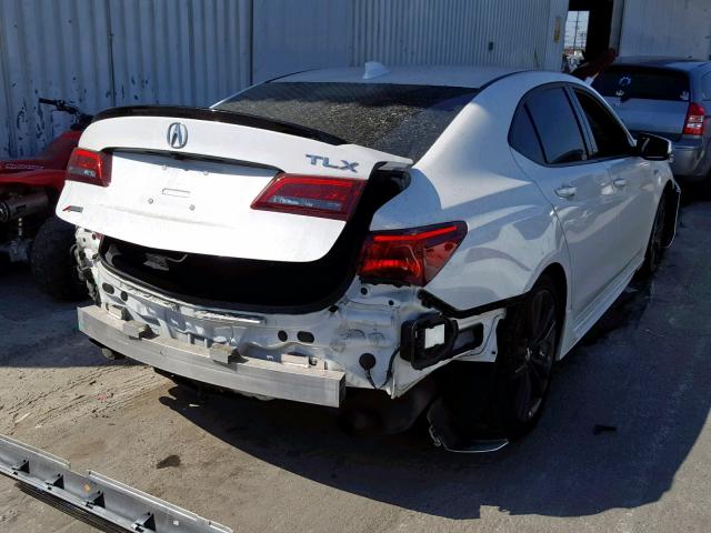 19UUB2F60JA008664 - 2018 ACURA TLX TECH+A WHITE photo 4