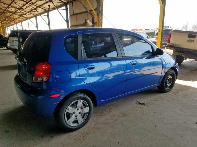 KL1TD66678B023394 - 2008 CHEVROLET AVEO BASE Көк фото 4
