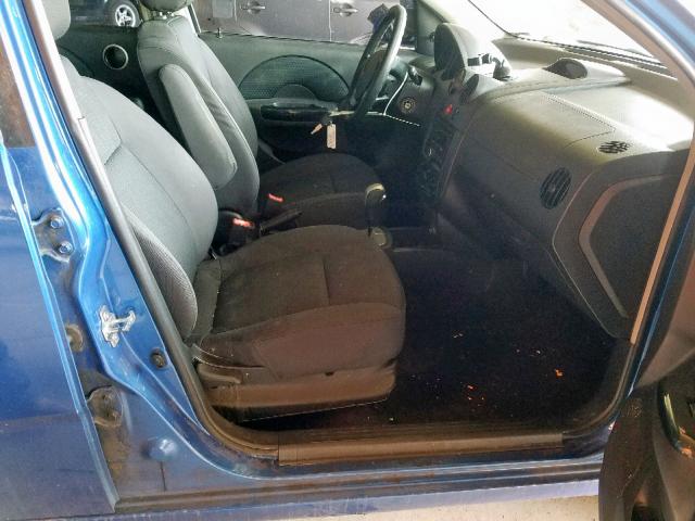 KL1TD66678B023394 - 2008 CHEVROLET AVEO BASE Көк фото 5