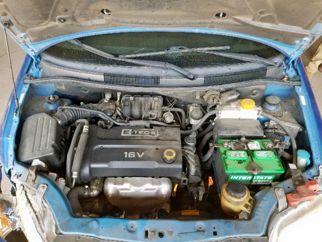 KL1TD66678B023394 - 2008 CHEVROLET AVEO BASE Көк фото 7