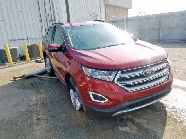 2FMTK3J89FBB32321 - 2015 FORD EDGE SEL BURGUNDY photo 1