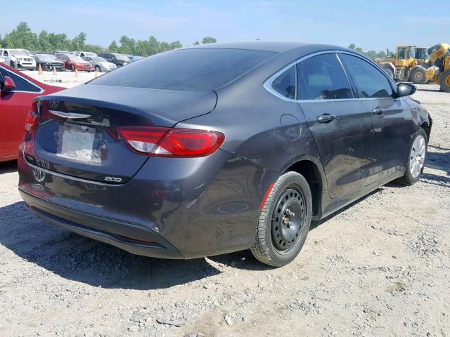 1C3CCCFB6FN618812 - 2015 CHRYSLER 200 LX GRAY photo 4