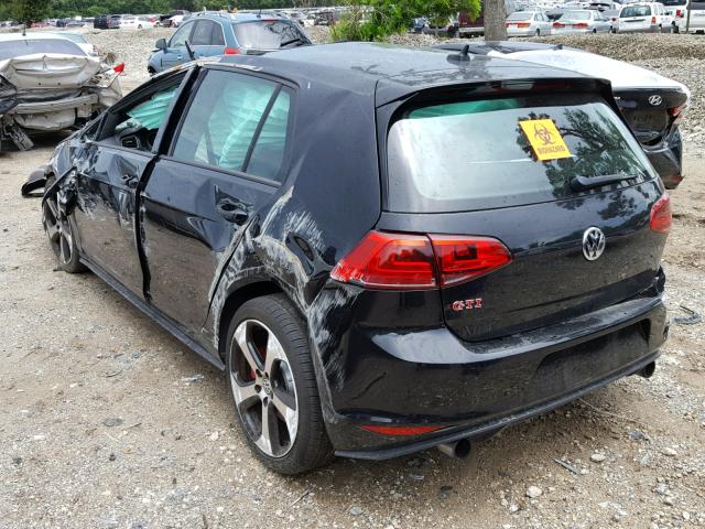 3VW447AU1HM033689 - 2017 VOLKSWAGEN GTI S/SE BLACK photo 3