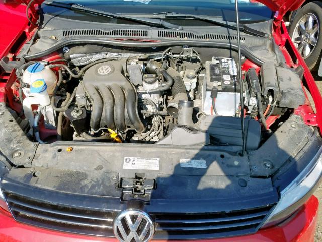 3VW2K7AJ7DM240181 - 2013 VOLKSWAGEN JETTA BASE RED photo 7