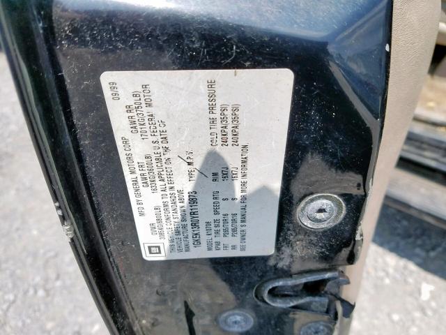 1GKEK13R0YR119873 - 2000 GMC YUKON DENA BLACK photo 10