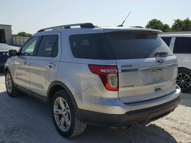 1FMHK7F88BGA68989 - 2011 FORD EXPLORER L SILVER photo 3