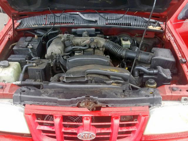 KNDJB7237W5577893 - 1998 KIA SPORTAGE RED photo 7