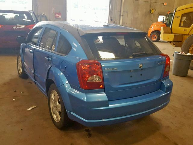 1B3HB48A39D157577 - 2009 DODGE CALIBER SX BLUE photo 3