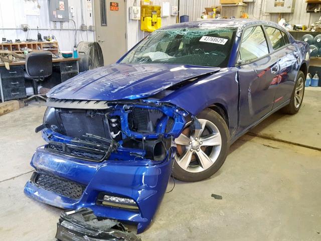 2C3CDXHG4JH328650 - 2018 DODGE CHARGER SX BLUE photo 2