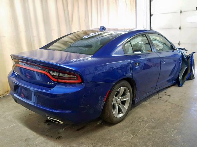 2C3CDXHG4JH328650 - 2018 DODGE CHARGER SX BLUE photo 4