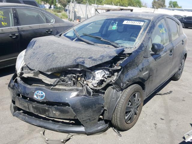 JTDKDTB36D1045126 - 2013 TOYOTA PRIUS C GRAY photo 2