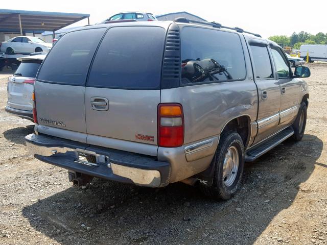 1GKFK16T21J238590 - 2001 GMC YUKON XL K BEIGE photo 4