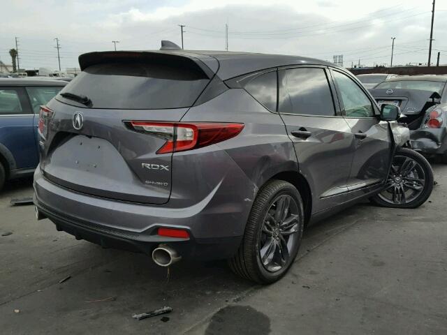 5J8TC2H61KL001797 - 2019 ACURA RDX GRAY photo 4