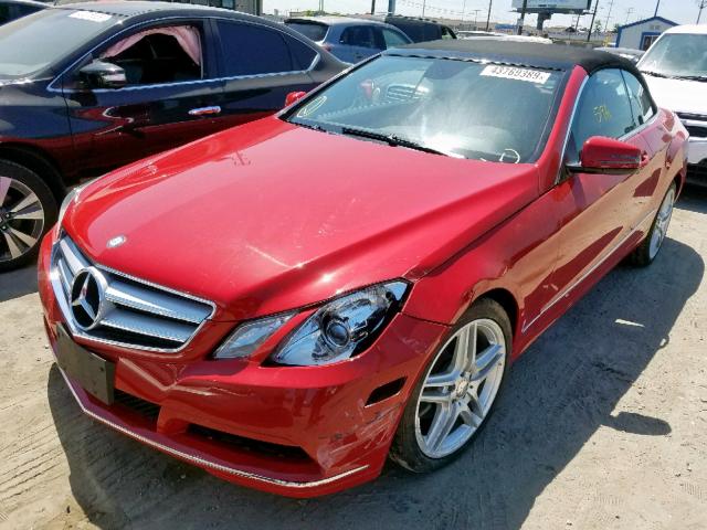 WDDKK5KF0DF216036 - 2013 MERCEDES-BENZ E 350 RED photo 2