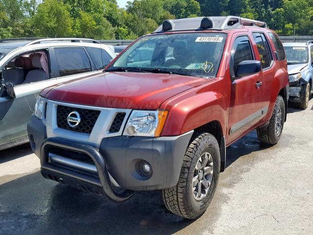 5N1AN0NW9FN659964 - 2015 NISSAN XTERRA X RED photo 2