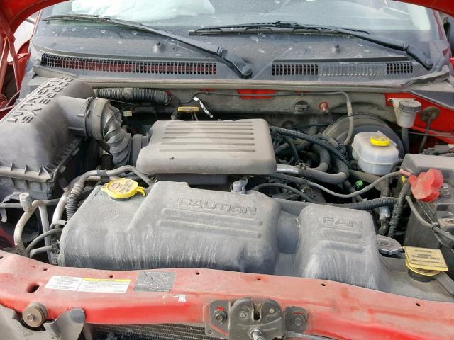 1B7HG48N22S579845 - 2002 DODGE DAKOTA QUA RED photo 7