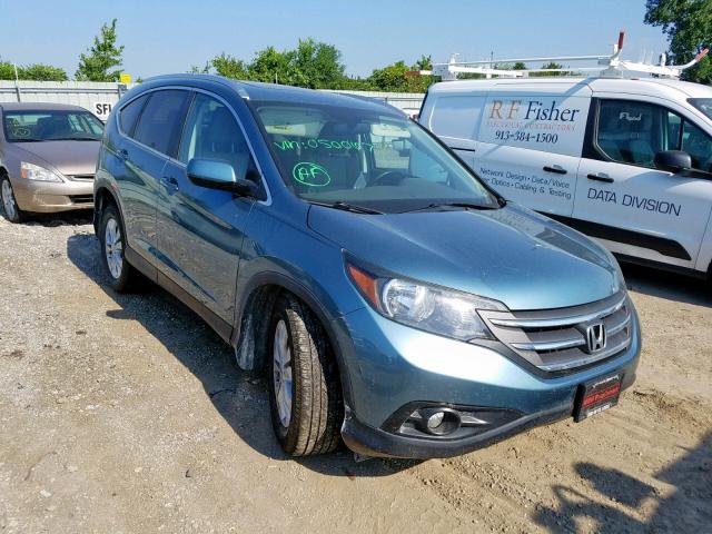 5J6RM4H71DL050067 - 2013 HONDA CR-V EXL BLUE photo 1