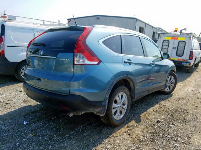 5J6RM4H71DL050067 - 2013 HONDA CR-V EXL BLUE photo 4