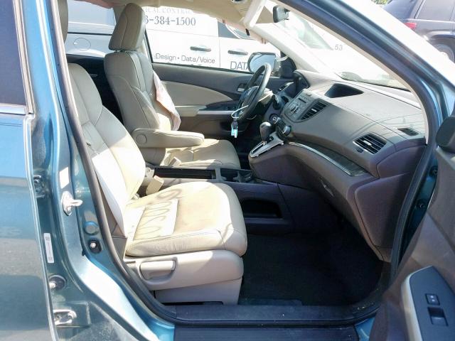 5J6RM4H71DL050067 - 2013 HONDA CR-V EXL BLUE photo 5