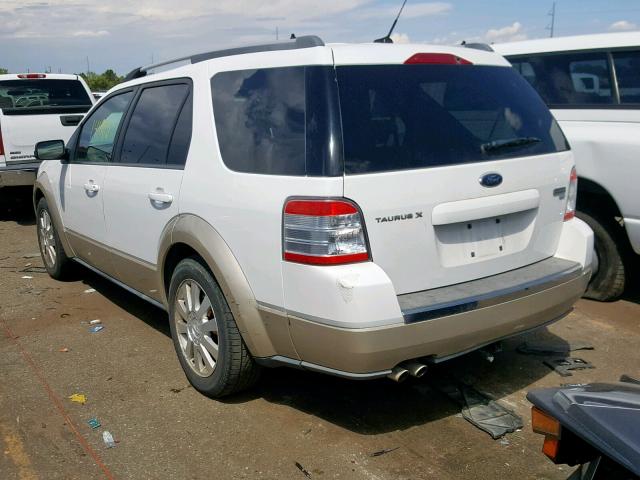 1FMDK08W98GA27376 - 2008 FORD TAURUS X E WHITE photo 3