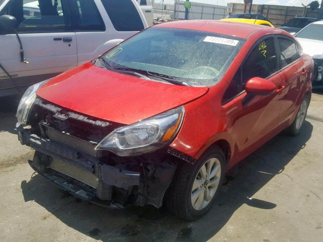 KNADN4A38H6071441 - 2017 KIA RIO EX RED photo 2